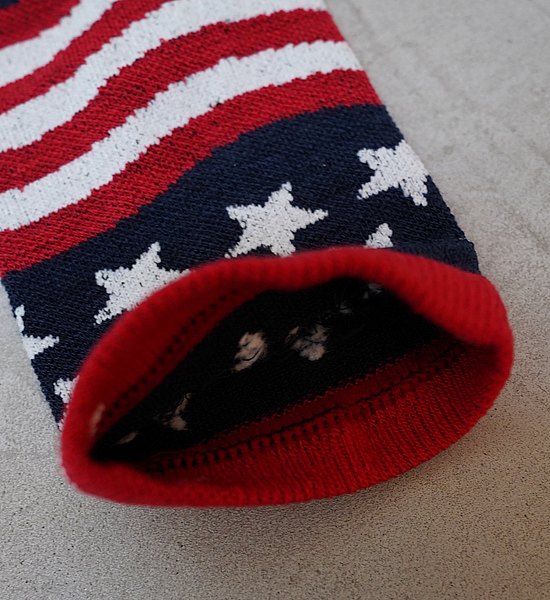 【DARN TOUGH VERMONT】 ダーンタフバーモント Men's Patriot Micro Crew Ultra-Lightweight "Stars×Stripe" ※ネコポス可