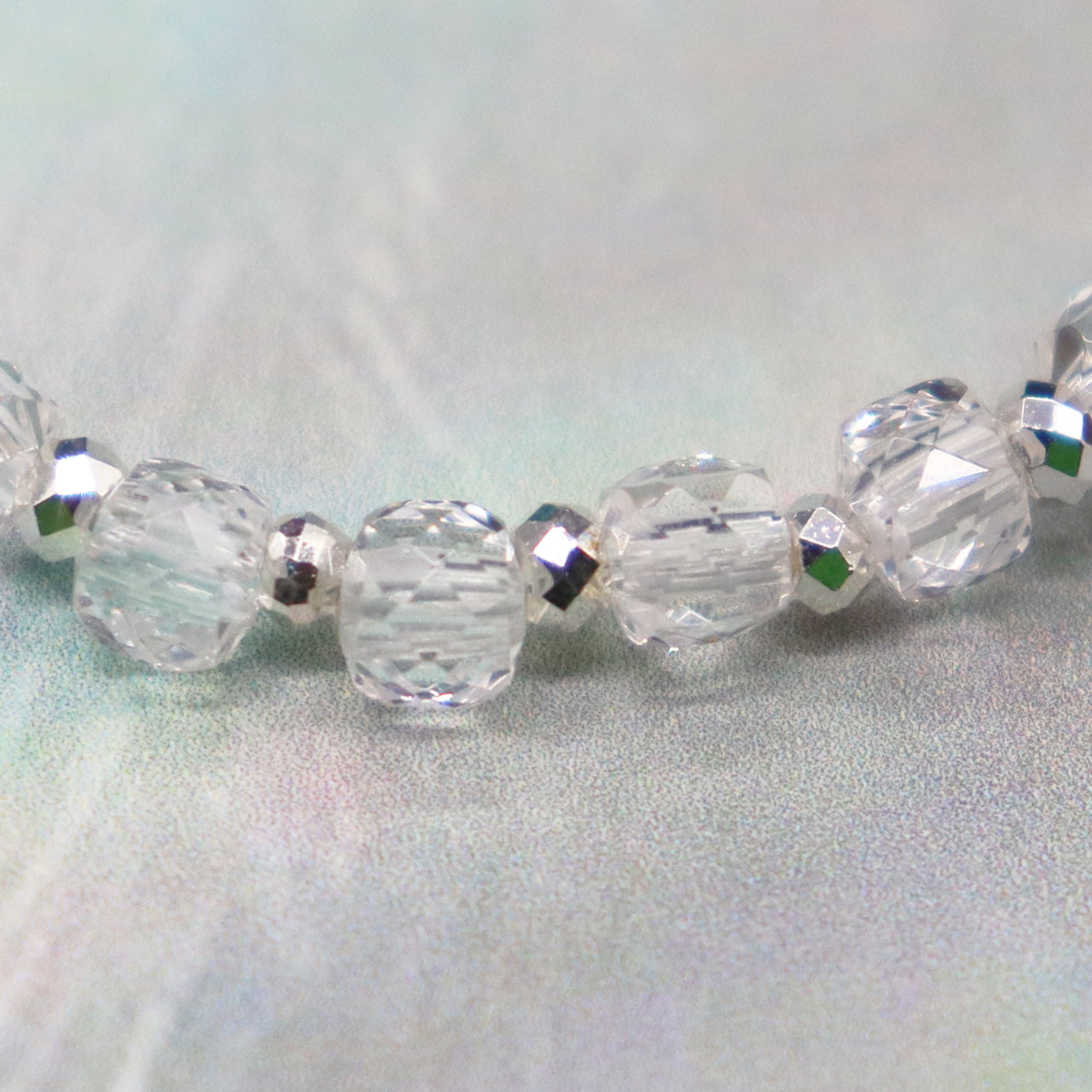 【ONLINE SHOP限定】【CLEAN UP】天地天珠×アクアマリン×アコヤパール×クリソコラ ブレスレット