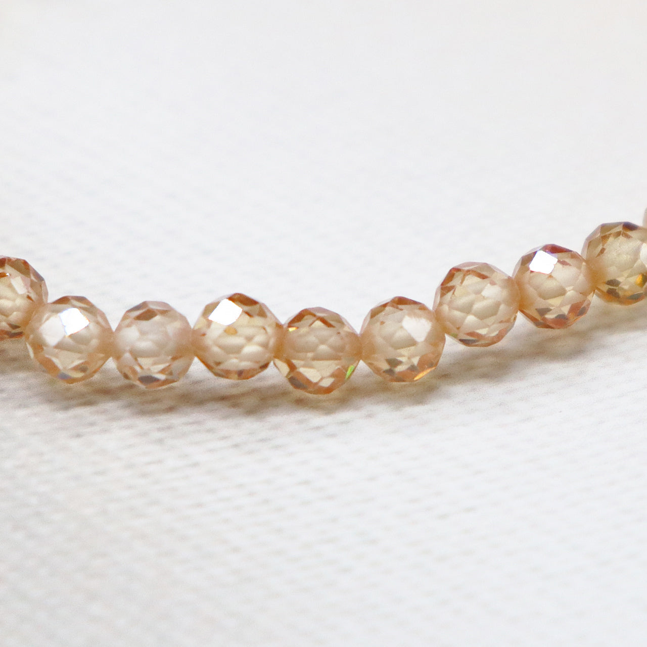 【Otsukimi Bracelet】ピンクシェル×シトリン×ジルコニア ブレスレット