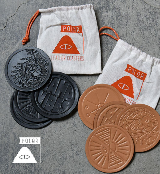 【POLER】 ポーラー Leather Coasters "2Color" ※ネコポス可