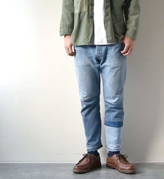 【yoused】ユーズド 4 pieces Patchwork Slim "Blue"