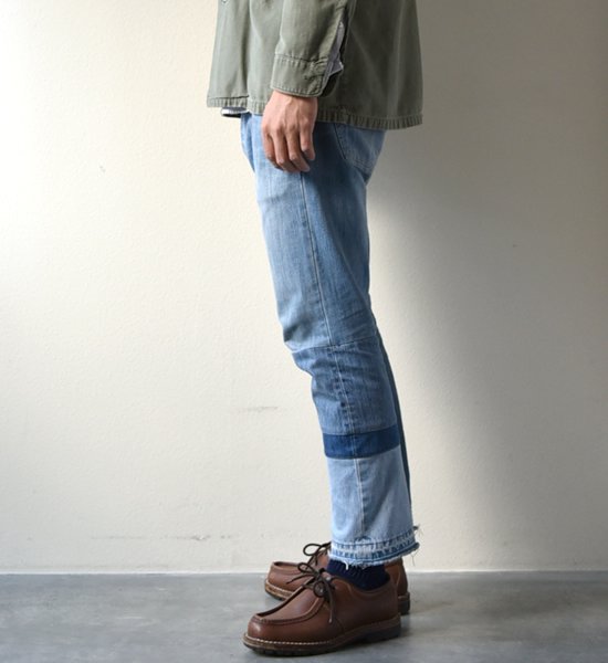 【yoused】ユーズド 4 pieces Patchwork Slim "Blue"