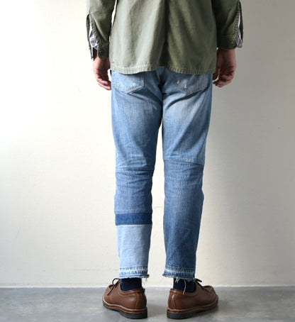 【yoused】ユーズド 4 pieces Patchwork Slim "Blue"