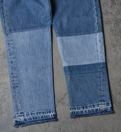 【yoused】ユーズド 4 pieces Patchwork Slim "Blue"