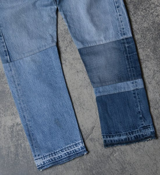 【yoused】ユーズド 4 pieces Patchwork Slim "Blue"