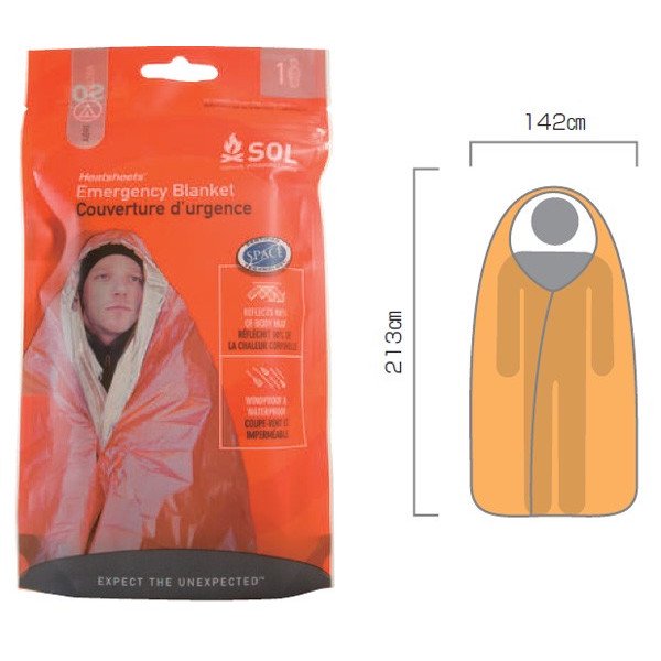 【SOL】 エスオーエル Heatsheets Emergency Blanket "Orange" ※ネコポス可