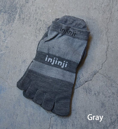 【injinji】インジンジ Run Lightweight No-Show nuwool "Gray" ※ネコポス可