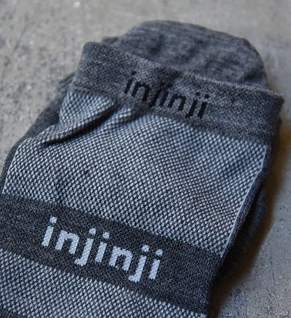 【injinji】インジンジ Run Lightweight No-Show nuwool "Gray" ※ネコポス可