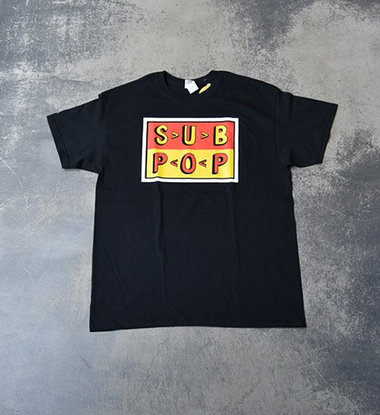 【SUB POP】サブポップ S/S Print Tee (BOB's BURGER LOGO) "Black" ※ネコポス可