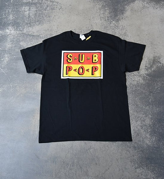 【SUB POP】サブポップ S/S Print Tee (BOB's BURGER LOGO) "Black" ※ネコポス可