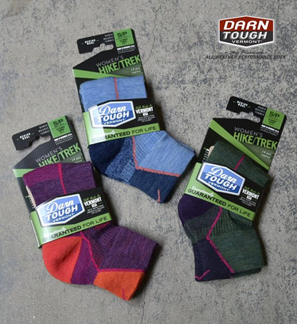 【DARN TOUGH VERMONT】ダーンタフバーモント women's Hiker 1/4 Sock Cushion "3Color" ※ネコポス可