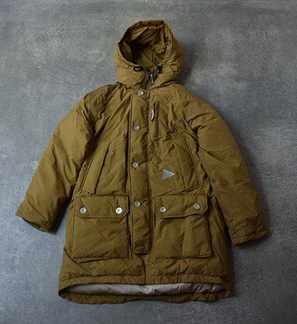 ★30%off 【and wander】アンドワンダー men's tough down coat "Camel"