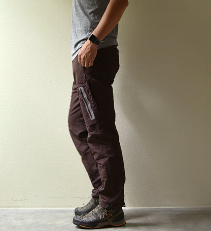 ★30%off【and wander】アンドワンダー men's stretch shell pants "Brown"