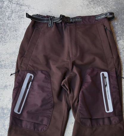 ★30%off【and wander】アンドワンダー men's stretch shell pants "Brown"