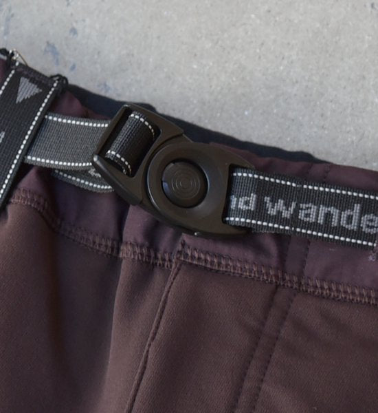 ★30%off【and wander】アンドワンダー men's stretch shell pants "Brown"