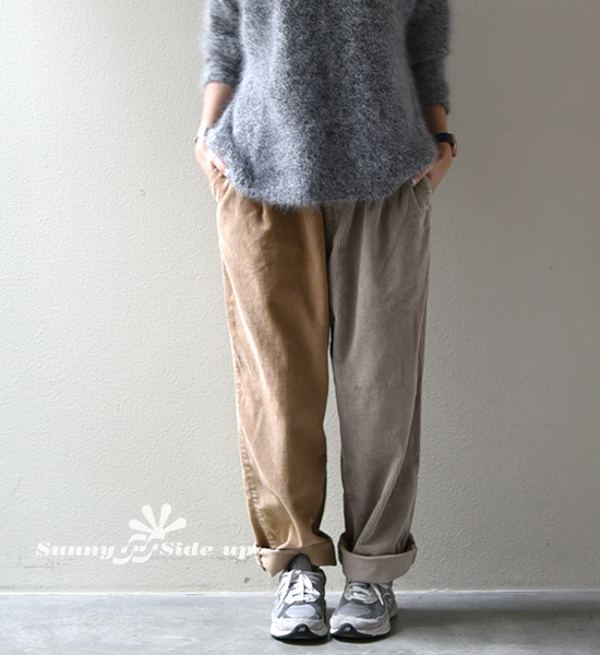 【Sunny side up】サニーサイドアップ Unisex Remake 2 For 1 Codyroy Trousers "2Color"