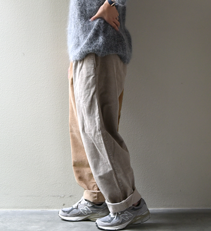 【Sunny side up】サニーサイドアップ Unisex Remake 2 For 1 Codyroy Trousers "2Color"