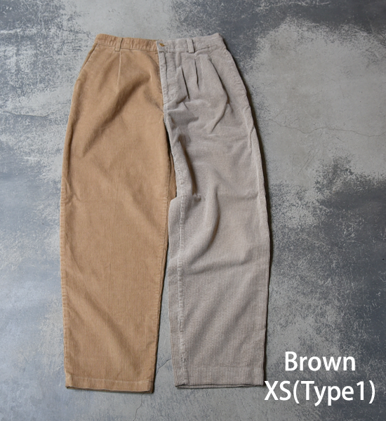 【Sunny side up】サニーサイドアップ Unisex Remake 2 For 1 Codyroy Trousers "2Color"