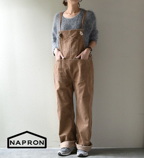 ★30%off【NAPRON】ナプロン unisex Corduroy Salopette ”Beige"