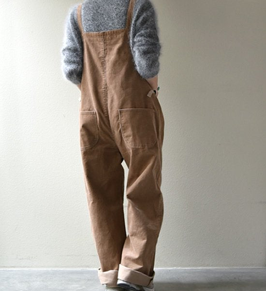 ★30%off【NAPRON】ナプロン unisex Corduroy Salopette ”Beige"