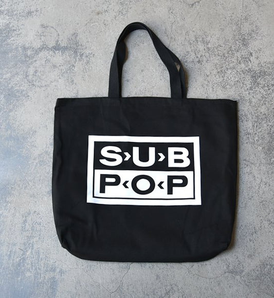 【SUB POP】サブポップ Logo Tote Bag "Black"