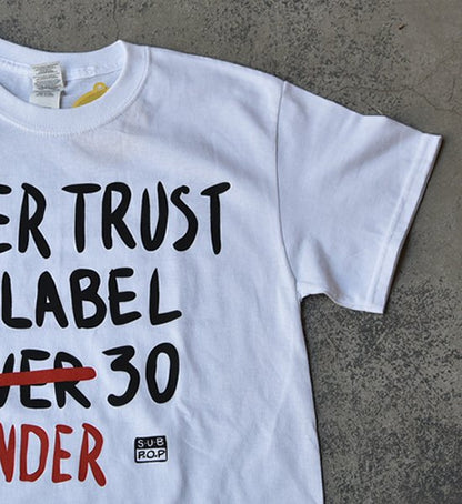 【SUB POP】サブポップ S/S Print Tee (NEVER TRUST) "White" ※ネコポス可