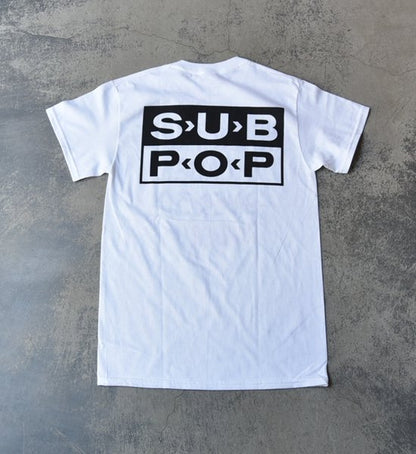 【SUB POP】サブポップ S/S Print Tee (NEVER TRUST) "White" ※ネコポス可