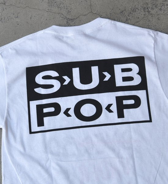 【SUB POP】サブポップ S/S Print Tee (NEVER TRUST) "White" ※ネコポス可