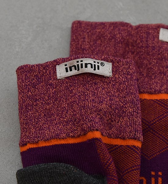 【injinji】インジンジ women's Liner＋Runner Mini Crew "Cranberry" ※ネコポス可