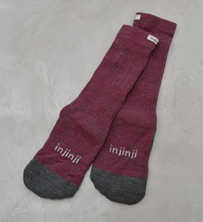 【injinji】インジンジ women's Liner＋Hiker Crew "Maroon"