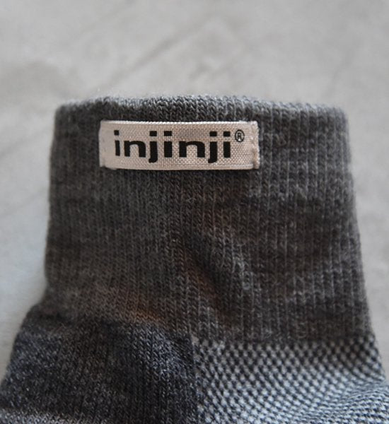 【injinji】インジンジ Outdoor Midweight Mini Crew NuWool "Charcoal" ※ネコポス可