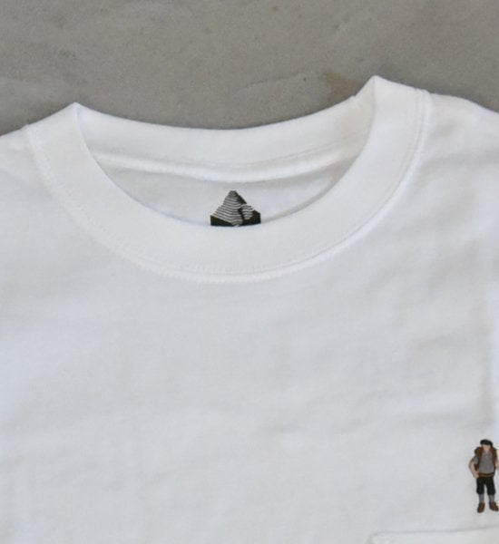 ★30%off 【Mountain Research】マウンテンリサーチ Mountain man(s) PKT. Tee "White"