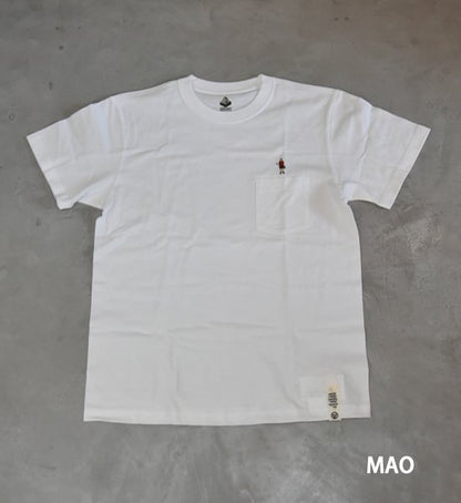 ★30%off 【Mountain Research】マウンテンリサーチ Mountain man(s) PKT. Tee "White"