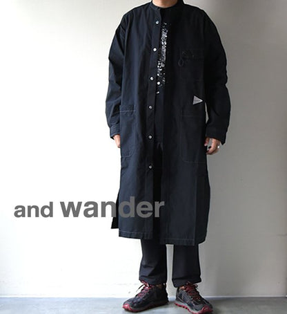 ★30%off 【and wander】アンドワンダー men's CORDURA typewriter long shirt "2Color"