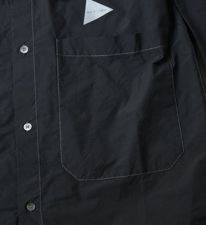 ★30%off 【and wander】アンドワンダー men's CORDURA typewriter long shirt "2Color"