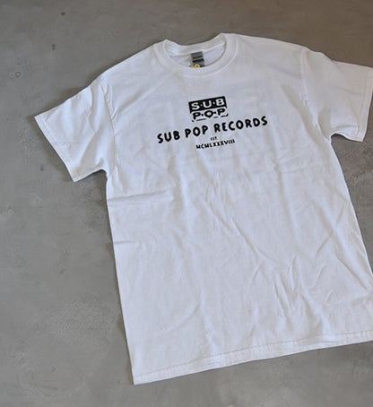 【SUB POP】サブポップ S/S Print Tee "1988" "White" ※ネコポス可