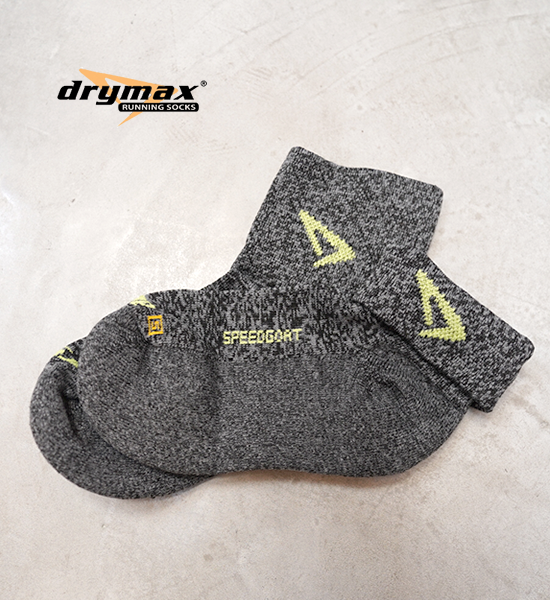 【drymax】ドライマックス LiteTrail Running Speed Goat 1/4 Crew "Graphite" ※ネコポス可