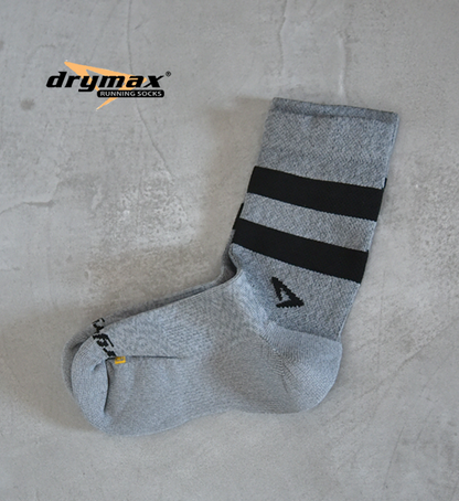 【drymax】ドライマックス LiteTrail Running Crew "Gray×Black" ※ネコポス可