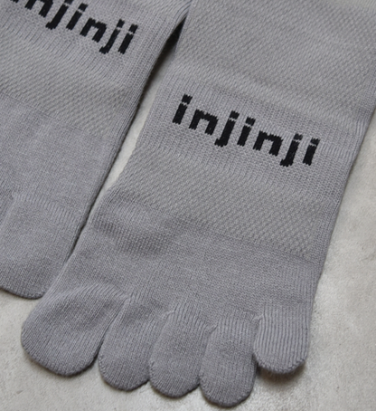 【injinji】インジンジ Run Original Weight Mini-Crew "Gray" ※ネコポス可