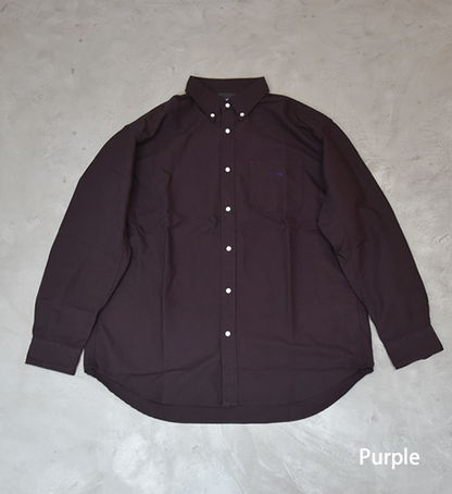 ★30%off【THE NORTH FACE PURPLE LABEL】ノースフェイスパープルレーベル men's Cotton Polyester OX B.D. Shirt "2Color"