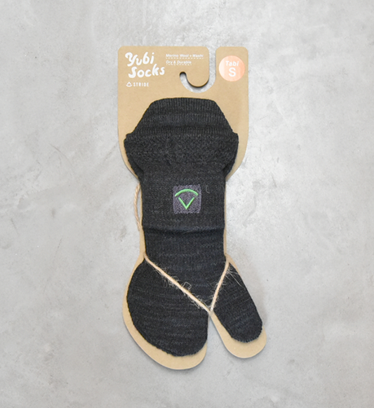 【STRIDE】ストライド Stride Yubi Socks "Black" ※ネコポス可