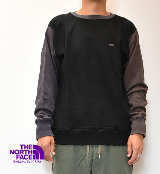 ★30%off【THE NORTH FACE PURPLE LABEL】ノースフェイスパープルレーベル Crew Neck Panel Sweat ”Black”