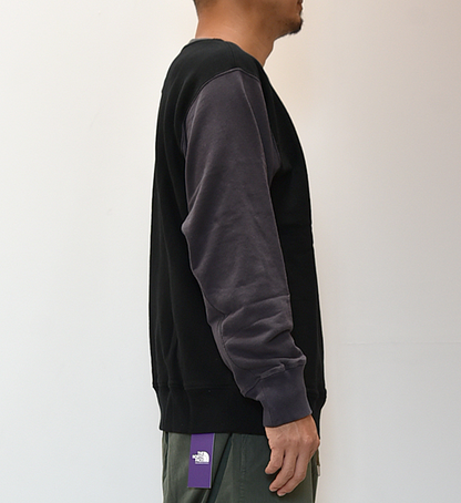 ★30%off【THE NORTH FACE PURPLE LABEL】ノースフェイスパープルレーベル Crew Neck Panel Sweat ”Black”