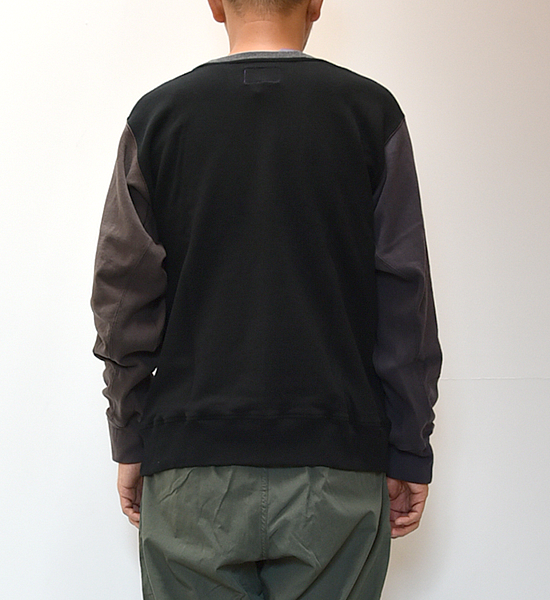 ★30%off【THE NORTH FACE PURPLE LABEL】ノースフェイスパープルレーベル Crew Neck Panel Sweat ”Black”