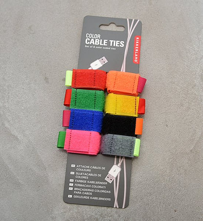 【Kikkerland】キッカーランド Color Cable Ties "Multi" ※ネコポス可