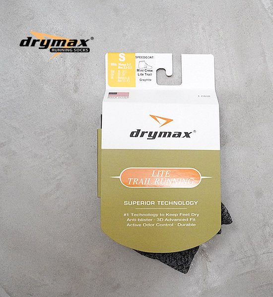 【drymax】ドライマックス Lite Trail Running Speed Goat Mini Crew "Graphite" ※ネコポス可