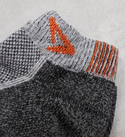 【drymax】ドライマックス Extra Protection Running Mini Crew "Heathered Gray×Graphite×Orange" ※ネコポス可