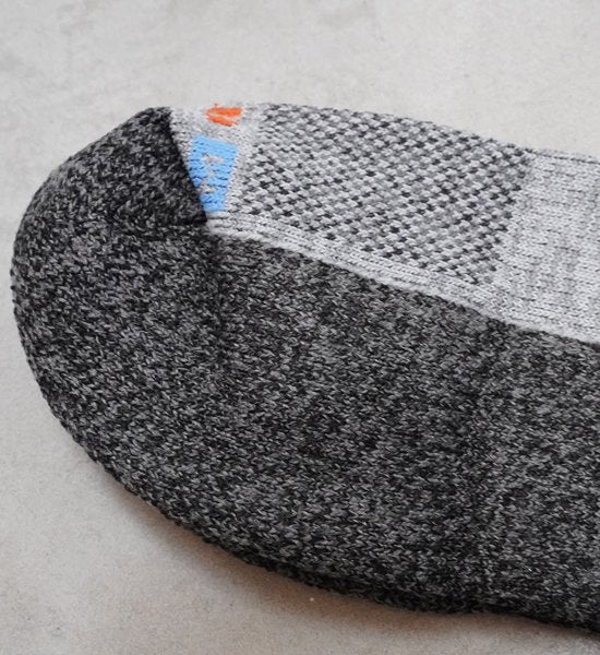 【drymax】ドライマックス Extra Protection Running Mini Crew "Heathered Gray×Graphite×Orange" ※ネコポス可