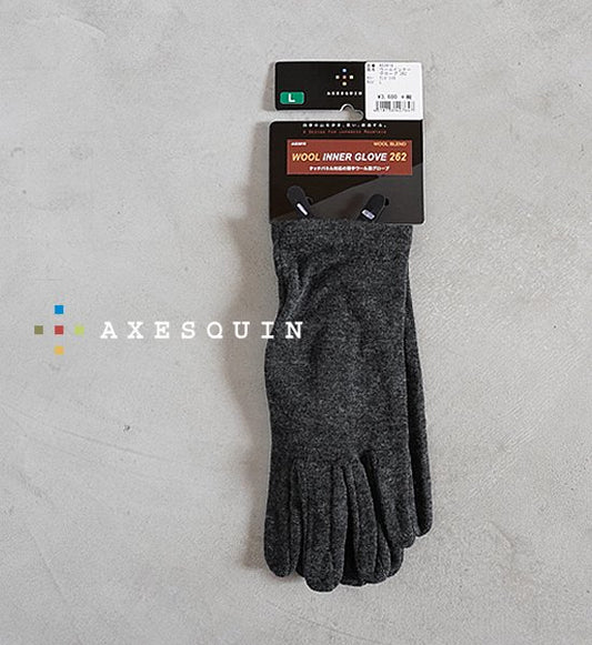 【AXESQUIN】アクシーズクイン Wool Inner Glove 262 "ケシズミイロ" ※ネコポス可