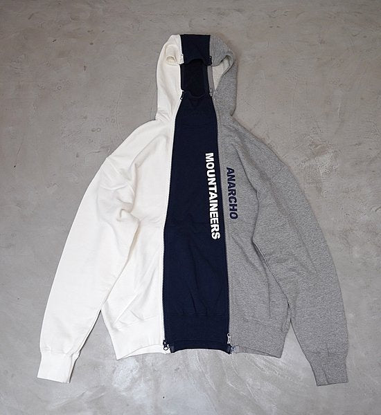 ★30%off【Mountain Research】マウンテンリサーチ 4 Zip Parka ”White×Navy×Gray”